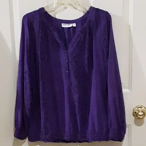 Purple pullover blouse